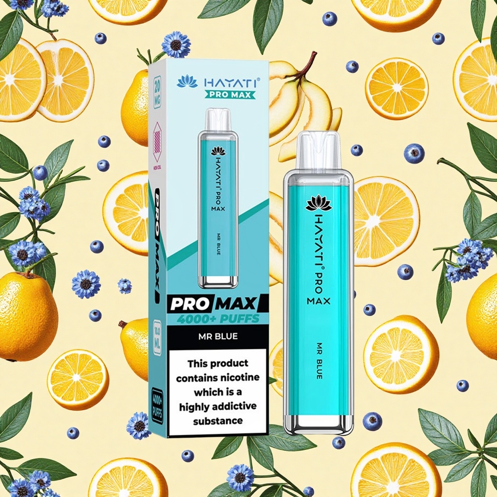 Hayati Pro Max 4000 Puffs 1400mAh Battery Capacity Mr Blue