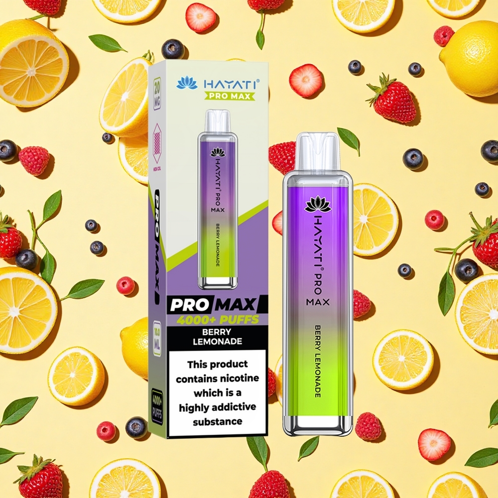 Hayati Pro Max 4000 Puffs Berry Lemonade Dual Mesh Coil 1400mAh Battery Capacity LED TPD
