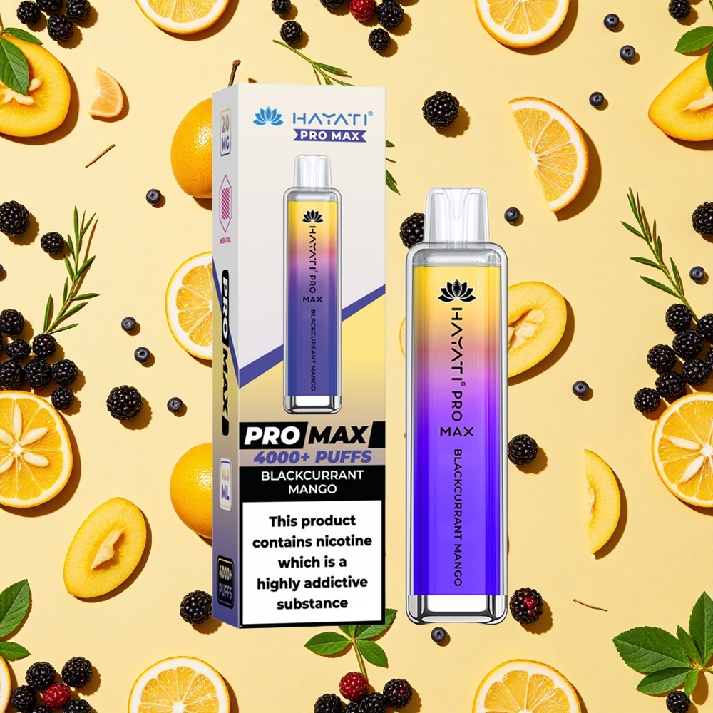 Hayati Pro Max 4000 Puffs Blackcurrant Mango 1400mAh Battery Capacity
