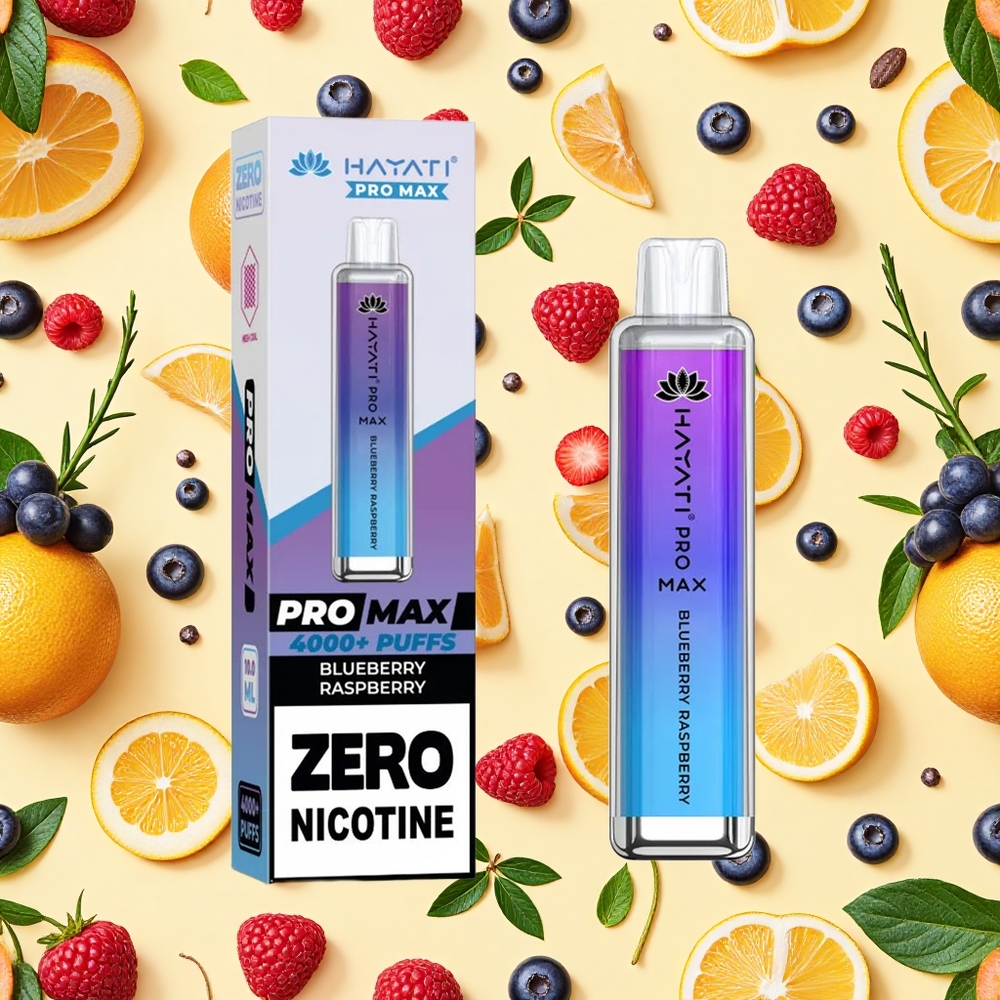 Hayati Pro Max 4000 Puffs Blueberry Raspberry Dual Mesh Coil 1400mAh Battery Capacity