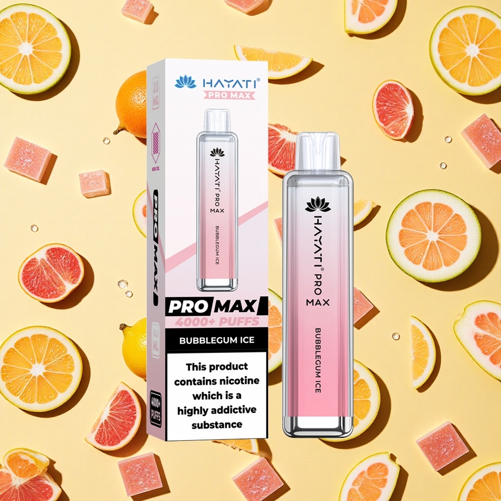 Hayati Pro Max 4000 Puffs Bubblegum Ice TPD 2ml E-liquid