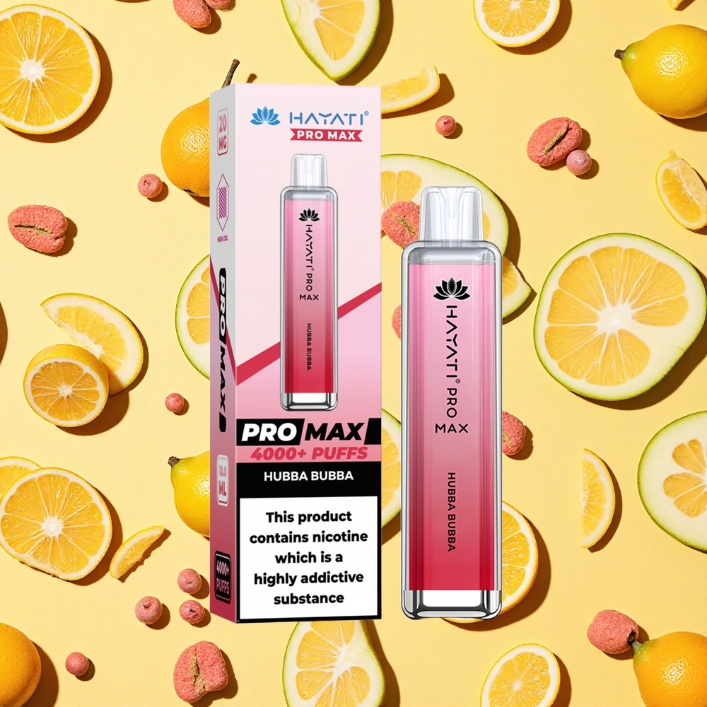 Hayati Pro Max 4000 Puffs Hubba Bubba 1400mAh Battery Capacity TPD