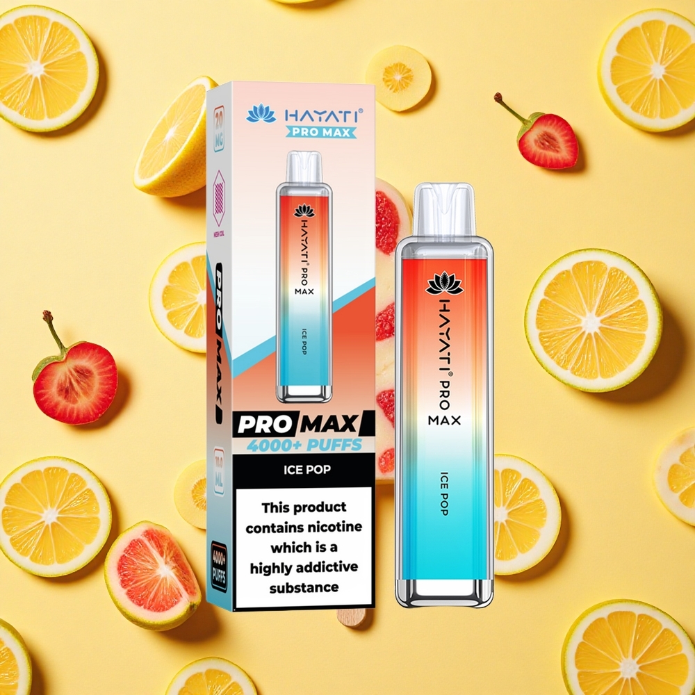 Hayati Pro Max 4000 Puffs Ice Pop Disposable Vape 1400mAh Battery Capacity TPD