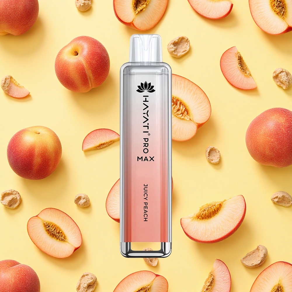 Hayati Pro Max 4000 Puffs Juicy Peach LED Mesh Coil 2ml E-liquid