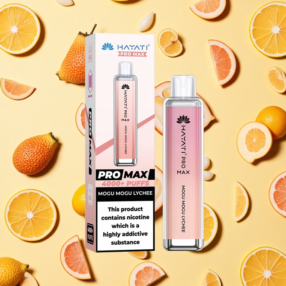 Hayati Pro Max 4000 Puffs Mogu Mogu Lychee 1400mAh Battery Capacity Dual Mesh Coil
