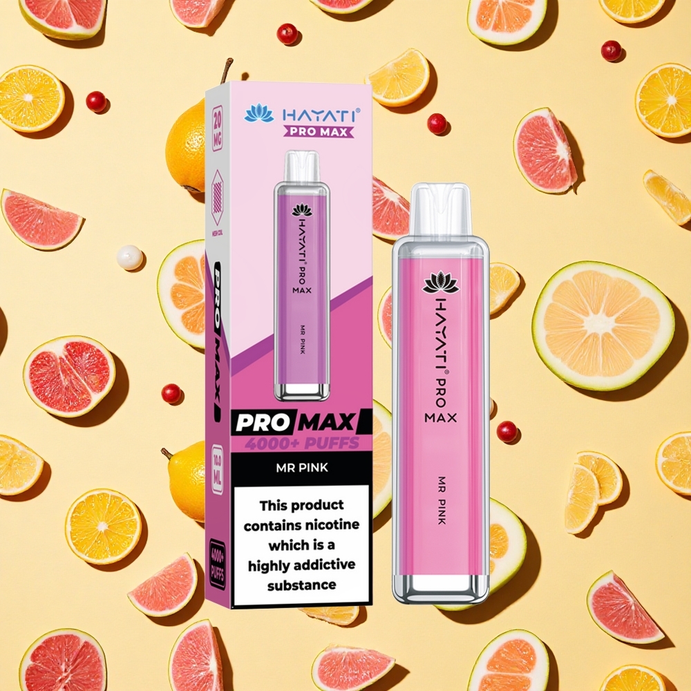 Hayati Pro Max 4000 Puffs Mr Pink Dual Mesh Coil 1400mAh Battery Capacity TPD