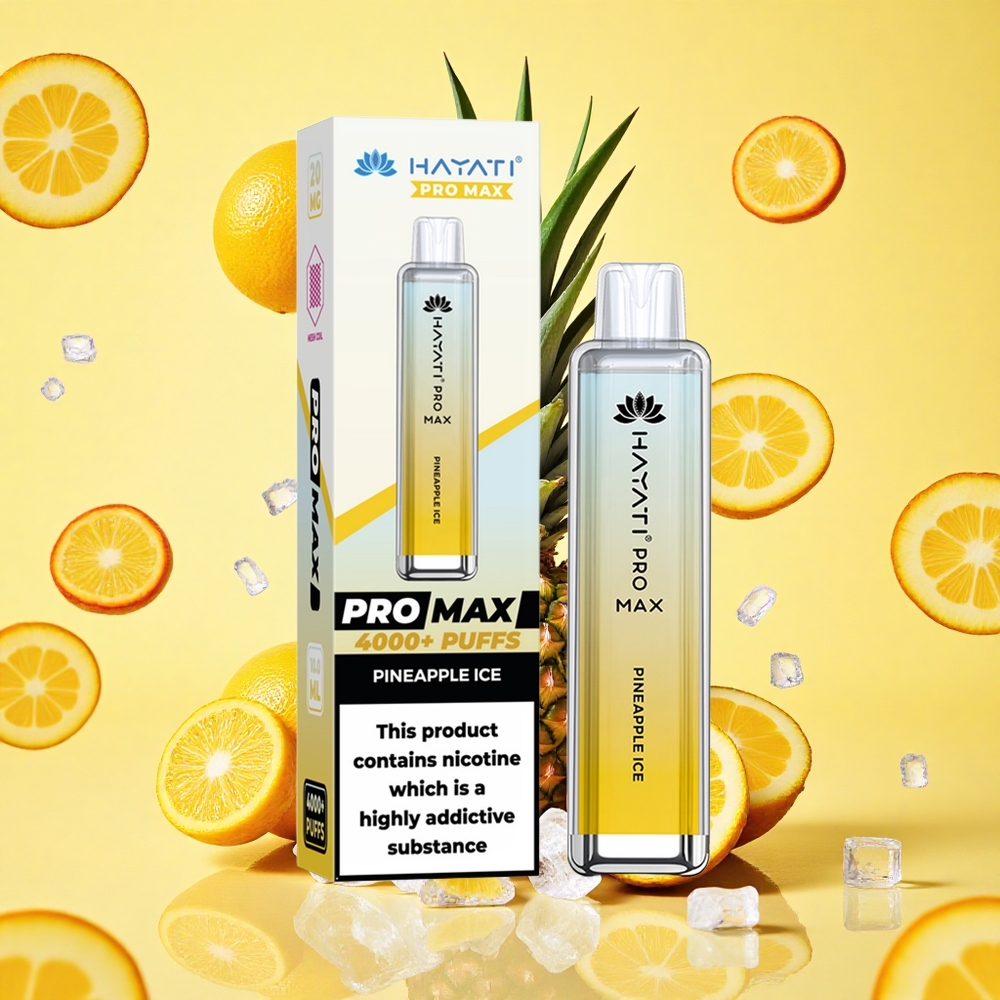 Hayati Pro Max 4000 Puffs Pineapple Ice TPD 2ml E-liquid