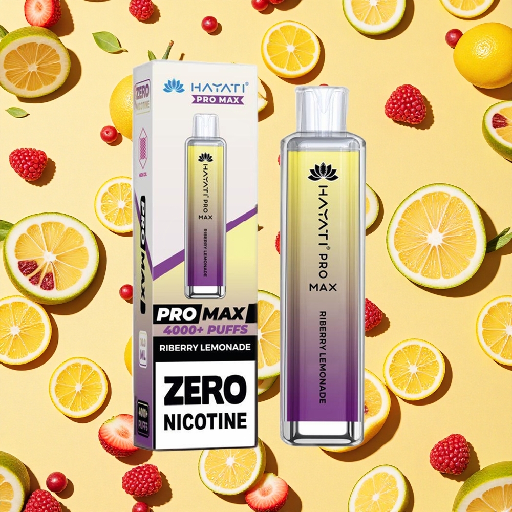 Hayati Pro Max 4000 Puffs Riberry Lemonade Dual Mesh Coil 1400mAh Battery Capacity