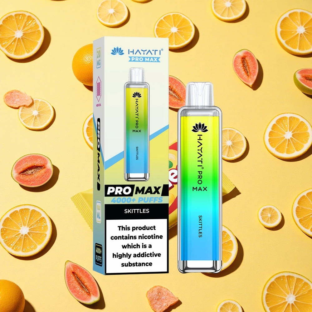 Hayati Pro Max 4000 Puffs Skittles LED 1400mAh Battery Capacity