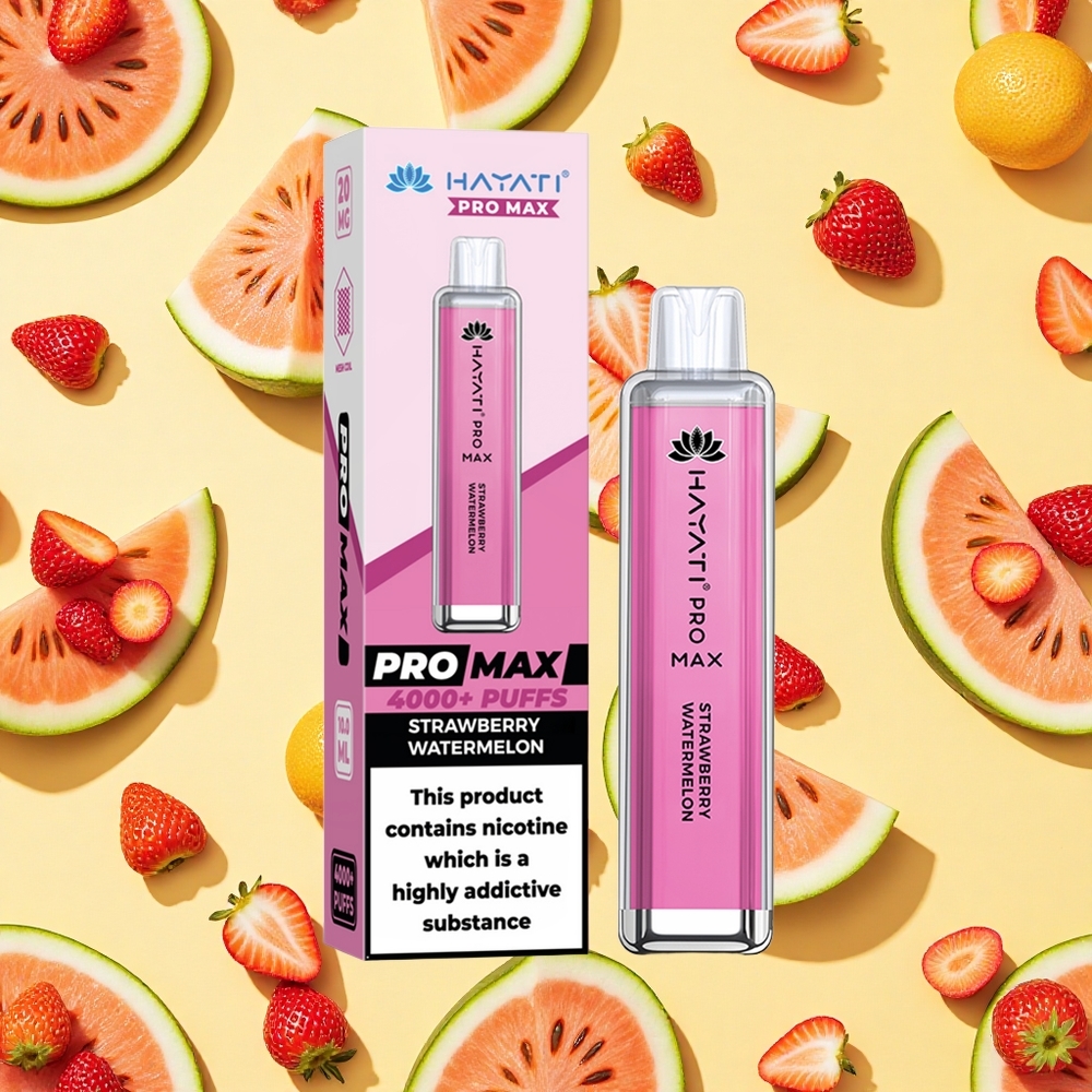 Hayati Pro Max 4000 Puffs Strawberry Watermelon Dual Mesh Coil TPD