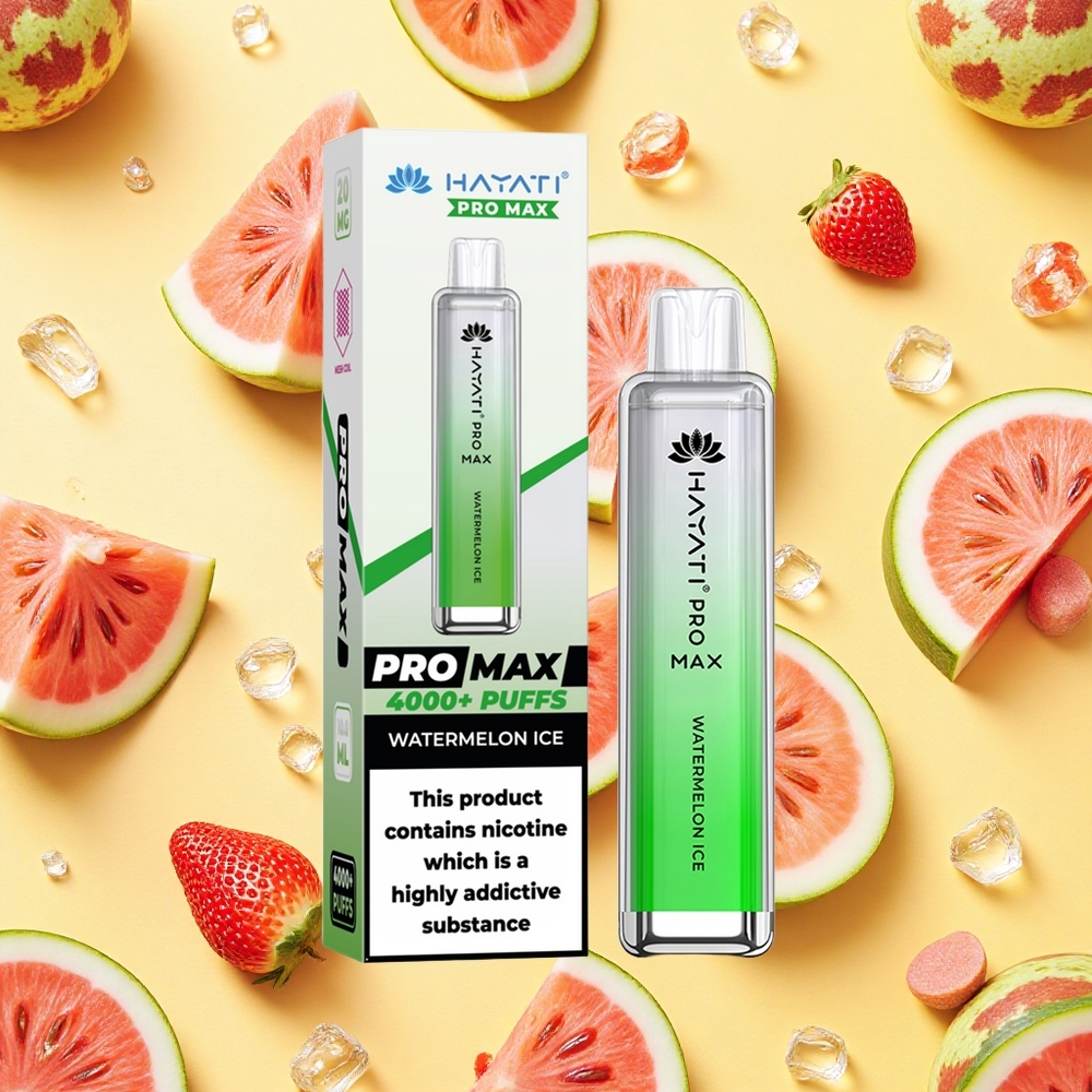 Hayati Pro Max 4000 Puffs Watermelon Ice 1400mAh Battery Capacity TPD