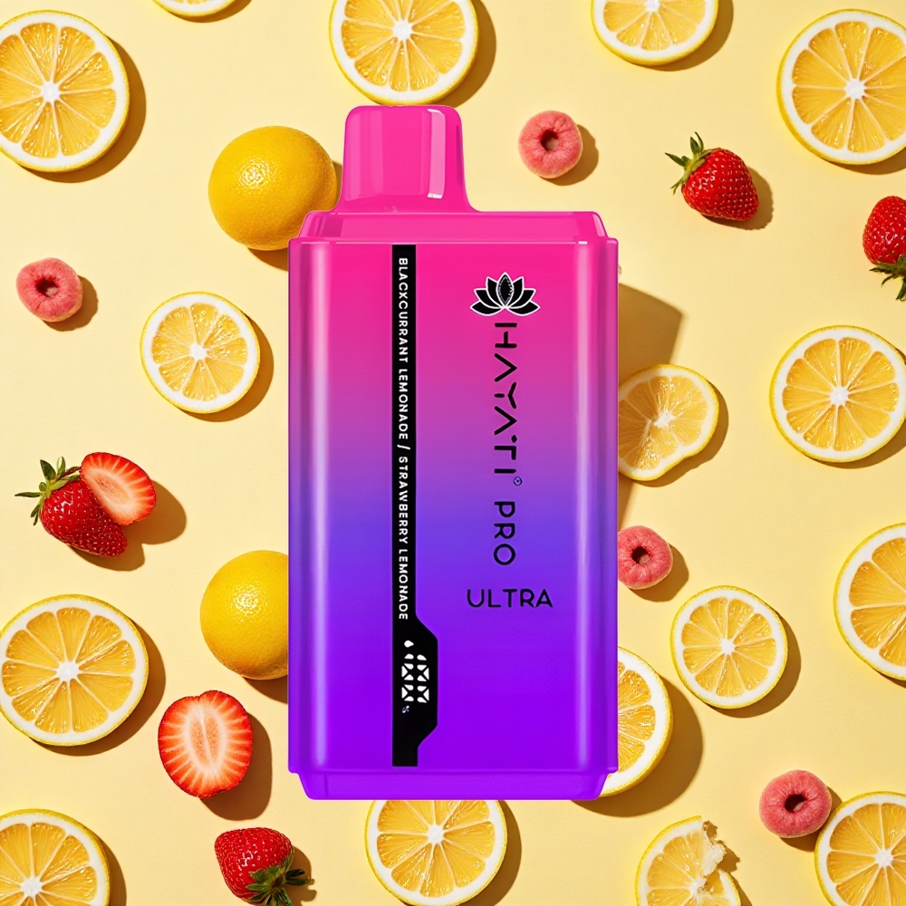 Hayati Pro Ultra 15000 Puffs Blackcurrant Lemonade Strawberry 850mAh Battery Capacity 24ml E-liquid