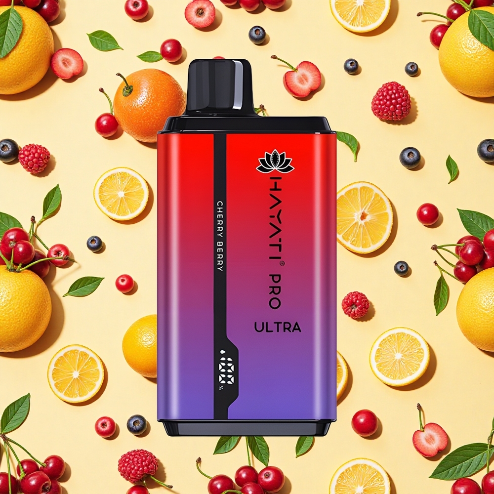 Hayati Pro Ultra 15000 Puffs Cherry Berry 24ml E-liquid 2 Nicotine 49 Flavors