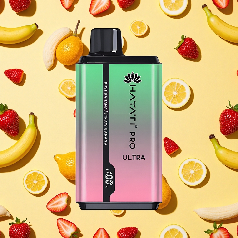 Hayati Pro Ultra 15000 Puffs Kiwi Banana 24ml E-liquid 850mAh Battery Capacity 2 Nicotine