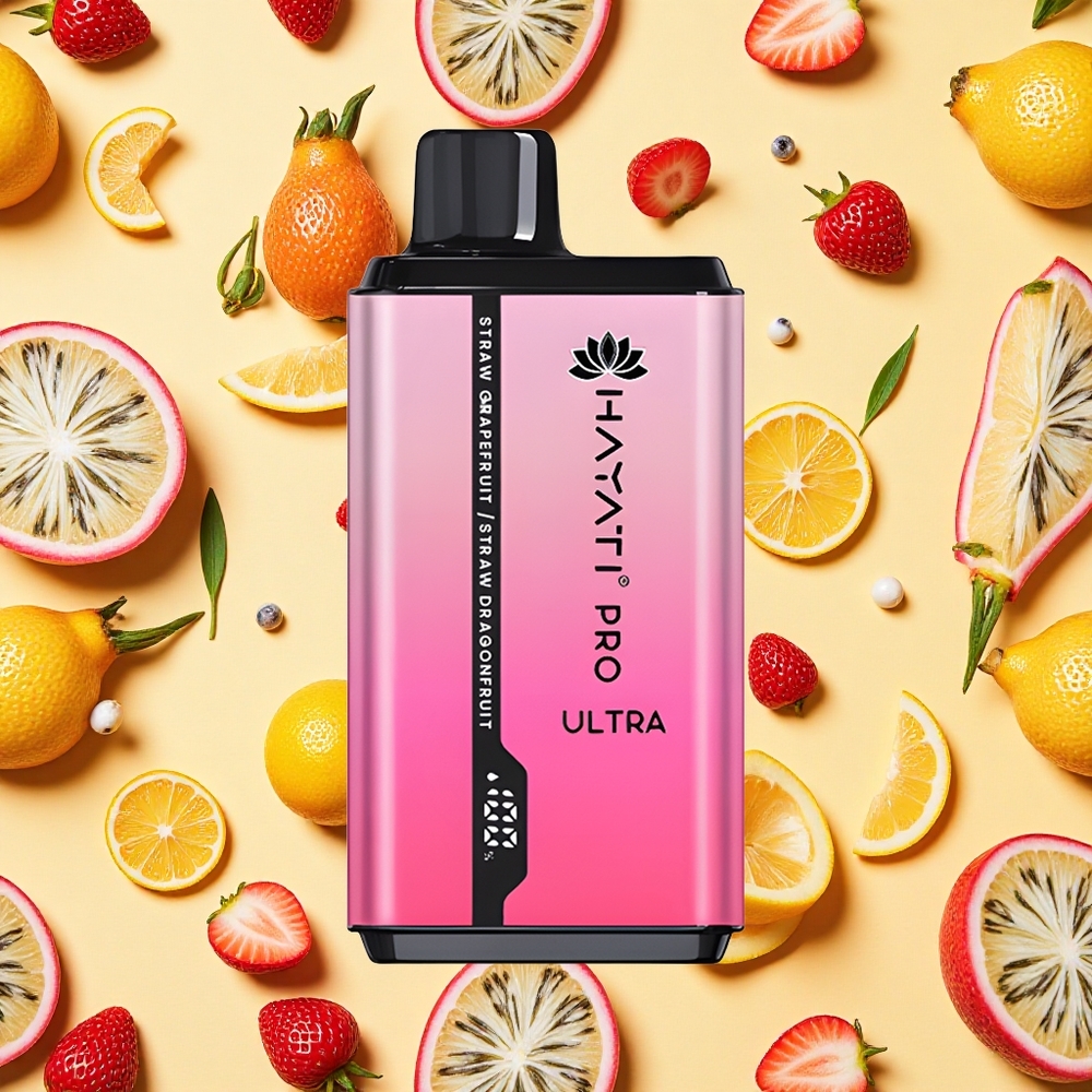 Hayati Pro Ultra 15000 Puffs Strawberry Grapefruit 24ml E-liquid 2 Nicotine