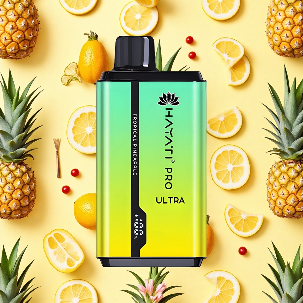 Hayati Pro Ultra 15000 Puffs Tropical Pineapple 24ml E-liquid 2 Nicotine 49 Flavors