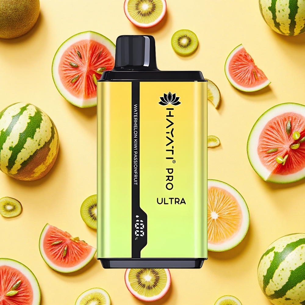 Hayati Pro Ultra 15000 Puffs Watermelon Kiwi Passionfruit 850mAh Battery Capacity 24ml E-liquid