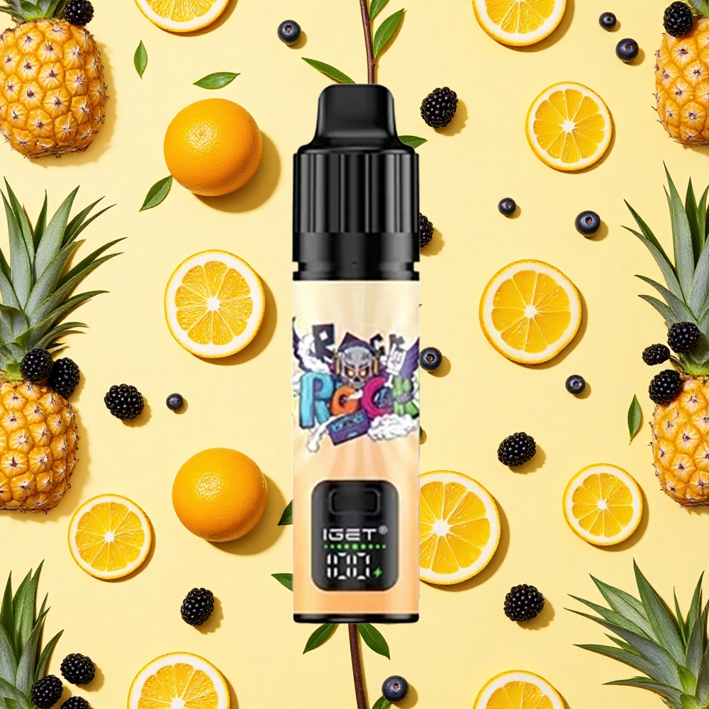 IGET BAR PLUS S3 POD 10000 Puffs 5 Nicotine 18ml E-liquid Blackberry Pineapple Orange