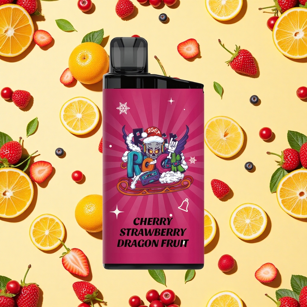IGET Bar 3500 Puffs 1400mAh Battery Capacity Cherry Strawberry Dragon Fruit