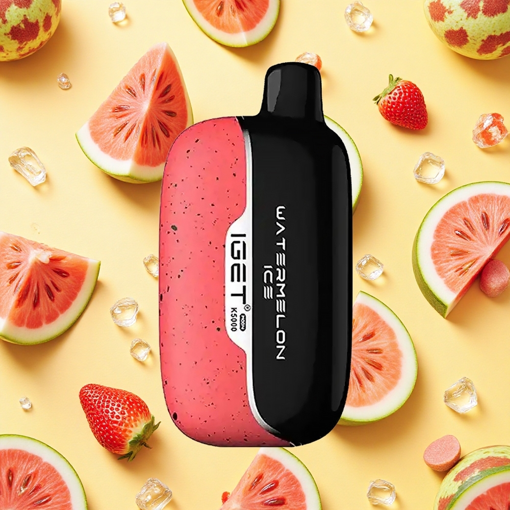 IGET Moon K5000 Puffs Watermelon Ice Disposable Vape PC Mesh Coil 135 Ohm