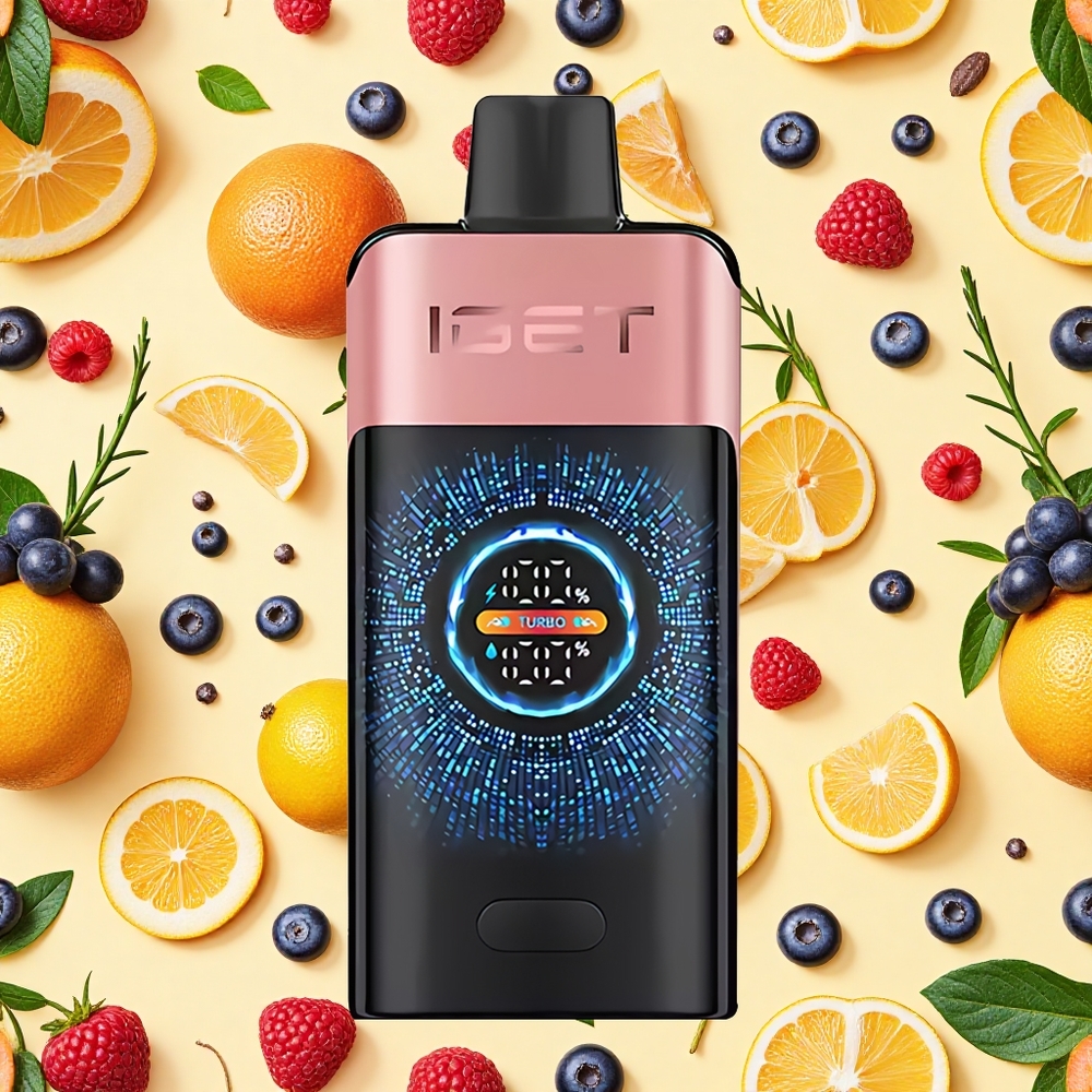 IGET ONE 12000 Puffs Blueberry Raspberry Disposable Vape with 2700mAh Battery Capacity and Dual Mesh Coil