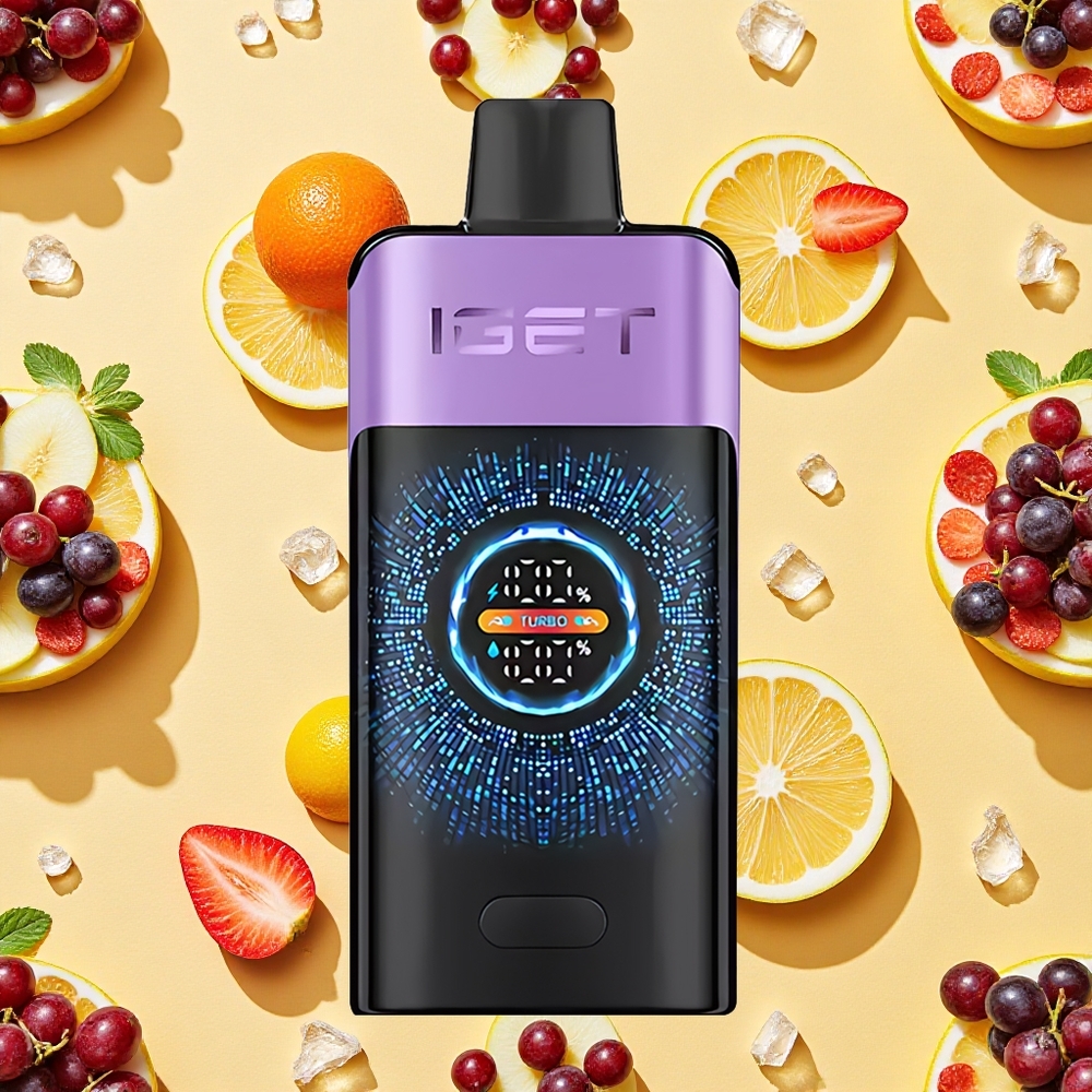 IGET ONE 12000 Puffs Grape Ice Disposable Vape with 2700mAh Battery Capacity Dual Mesh Coil