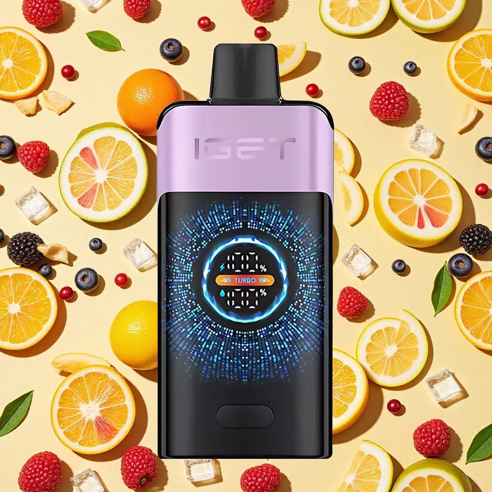 IGET ONE 12000 Puffs Mixed Berries Ice 2700mAh Battery Capacity Dual Mesh Coil Curved Screen