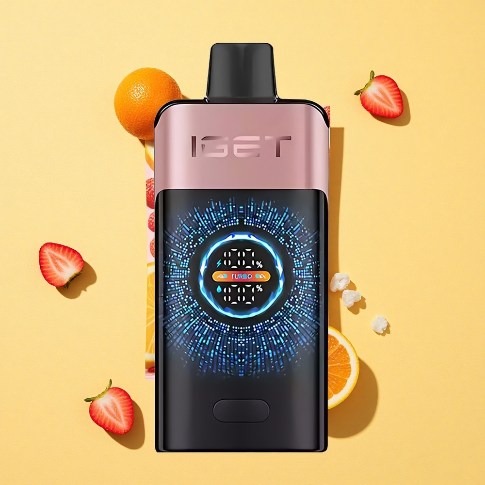 IGET ONE 12000 Puffs Strawberry Disposable Vape 2700mAh Battery Capacity Dual Mesh Coil