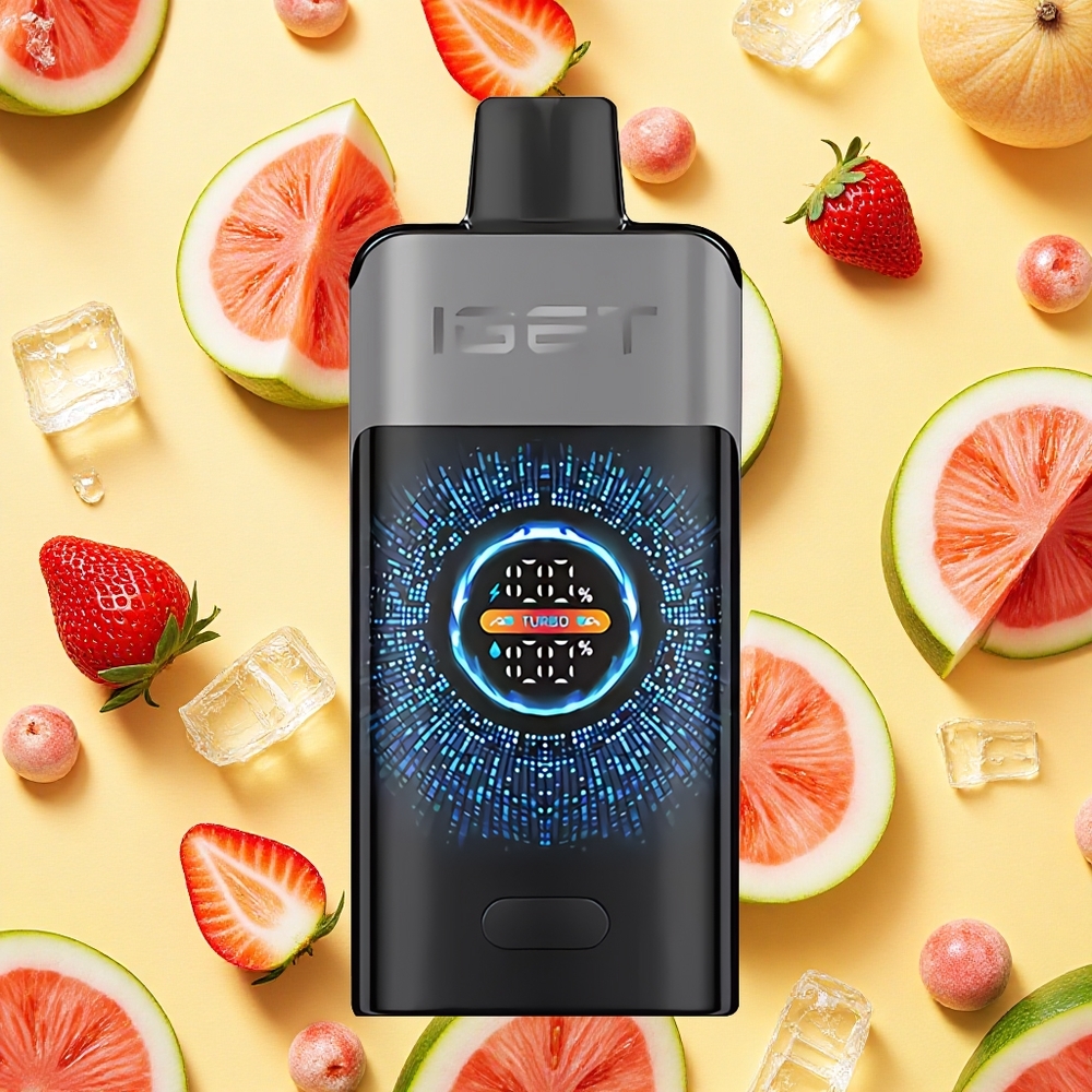 IGET ONE 12000 Puffs Strawberry Watermelon Ice Dual Mesh Coil Screen Disposable Vape