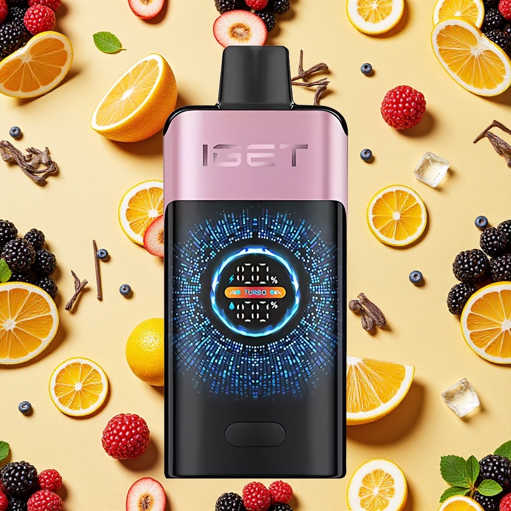 IGET ONE 12000 Puffs Turbo Blackberry Ice Dual Mesh Coil Curved Screen