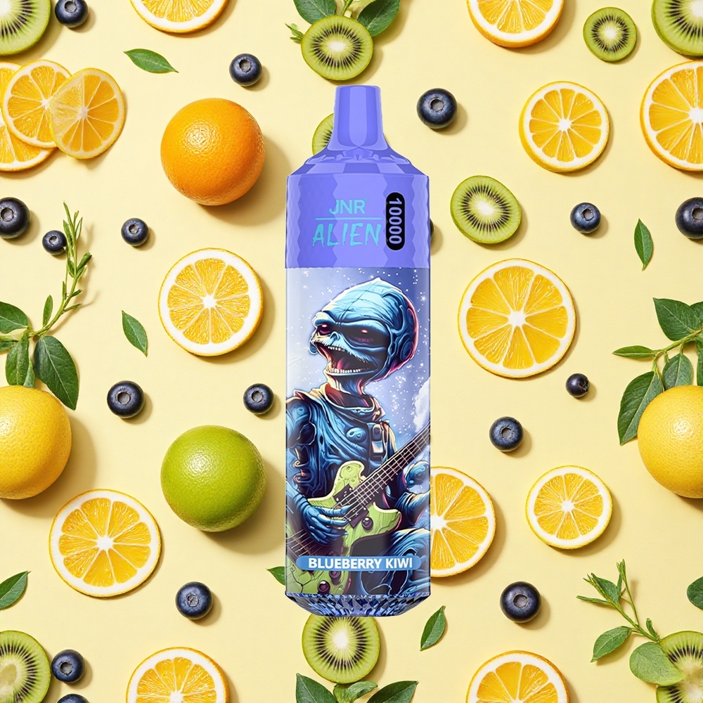 JNR Alien 10000 Puffs Blueberry Kiwi LED RGB Type-C Charging Quick Charge