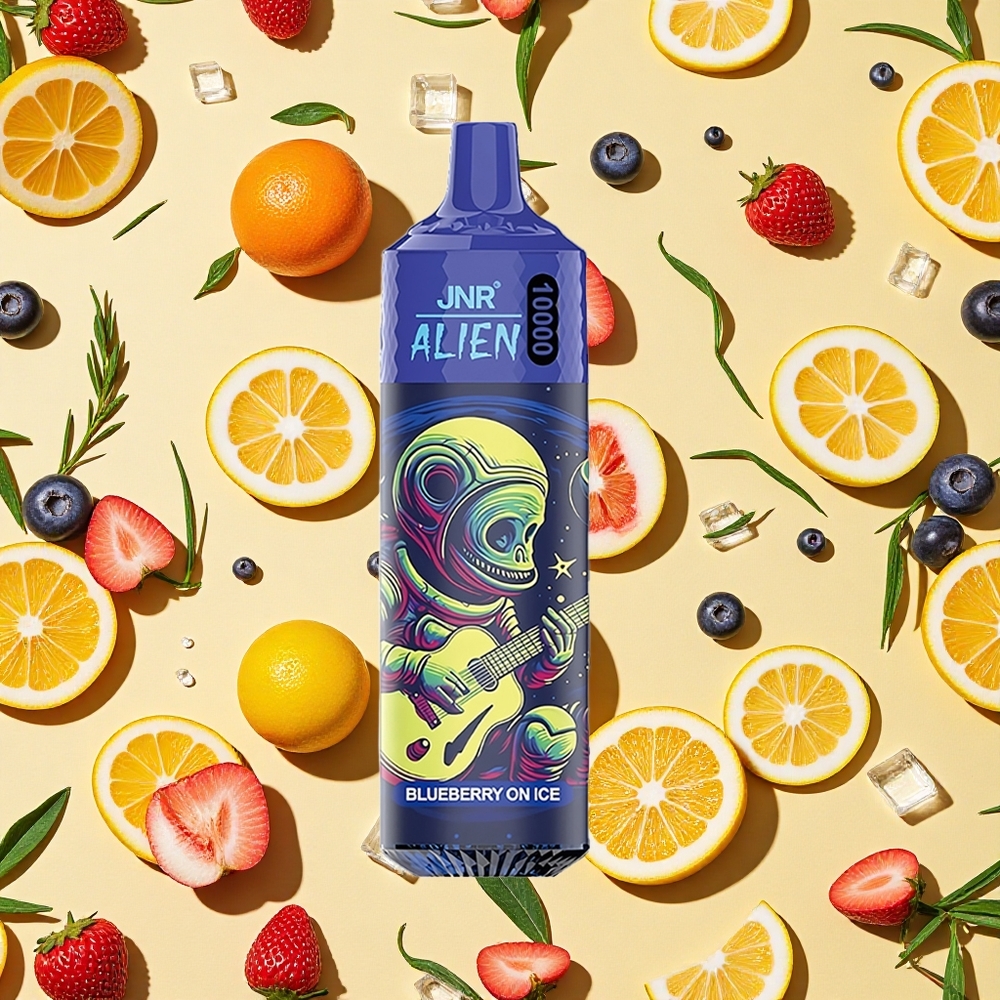 JNR Alien 10000 Puffs Blueberry On Ice 850mAh Battery Capacity LED (RGB) lights Sporty