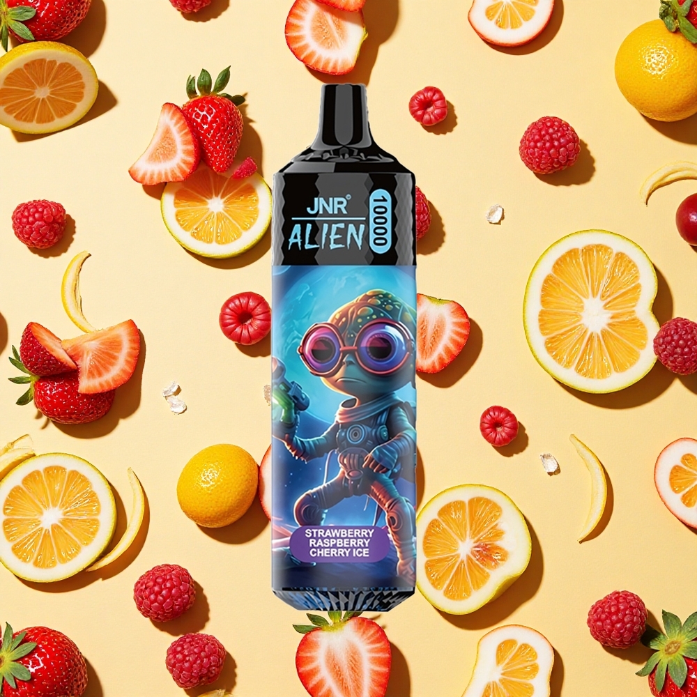 JNR Alien 10000 Puffs Strawberry Raspberry Cherry Ice LED (RGB) lights Type-C Charging