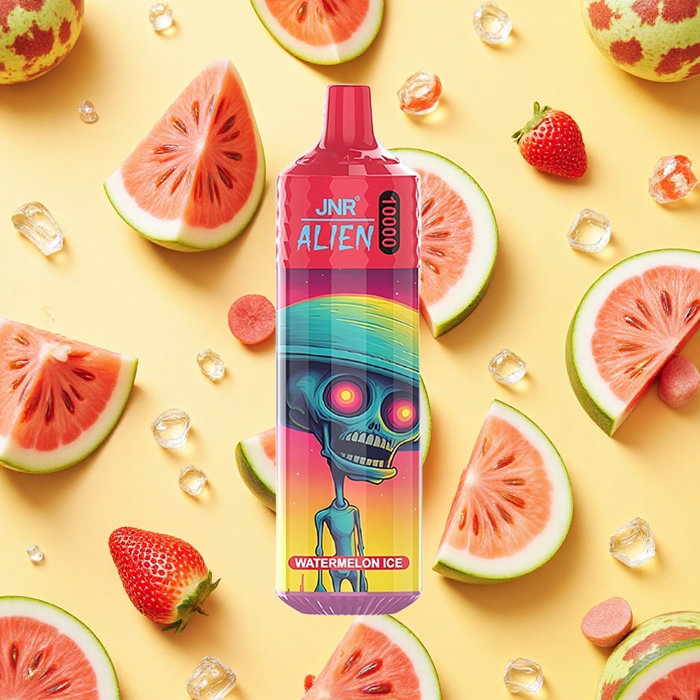 JNR Alien 10000 Puffs Watermelon Ice 850mAh Battery Capacity LED (RGB) lights Type-C Charging