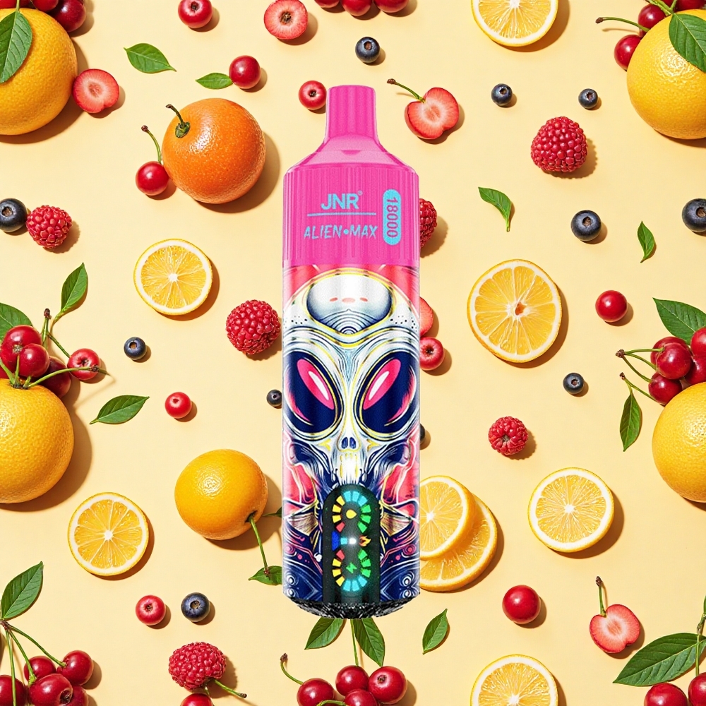 JNR Alien Max 18000 Puffs Cherry Berry Dual Mesh Coil 28ml E-liquid Type-C Charging