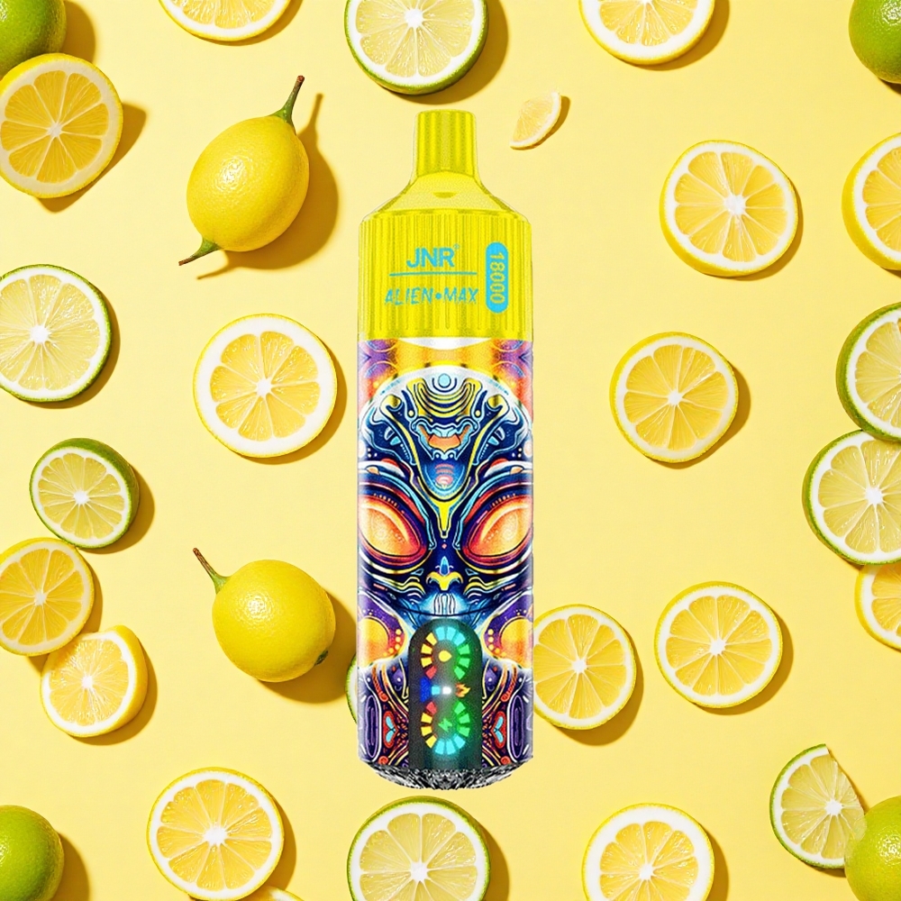 JNR Alien Max 18000 Puffs Lemon  Lime Dual Mesh Coil Type-C Charging 28ml E-liquid