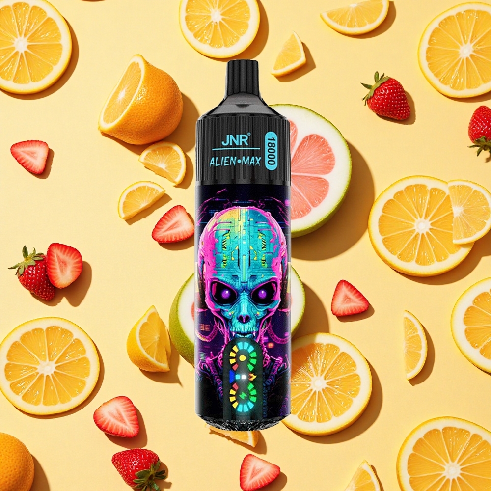 JNR Alien Max 18000 Puffs Strawberry Dual Mesh Coil 28ml E-liquid Type-C Charging