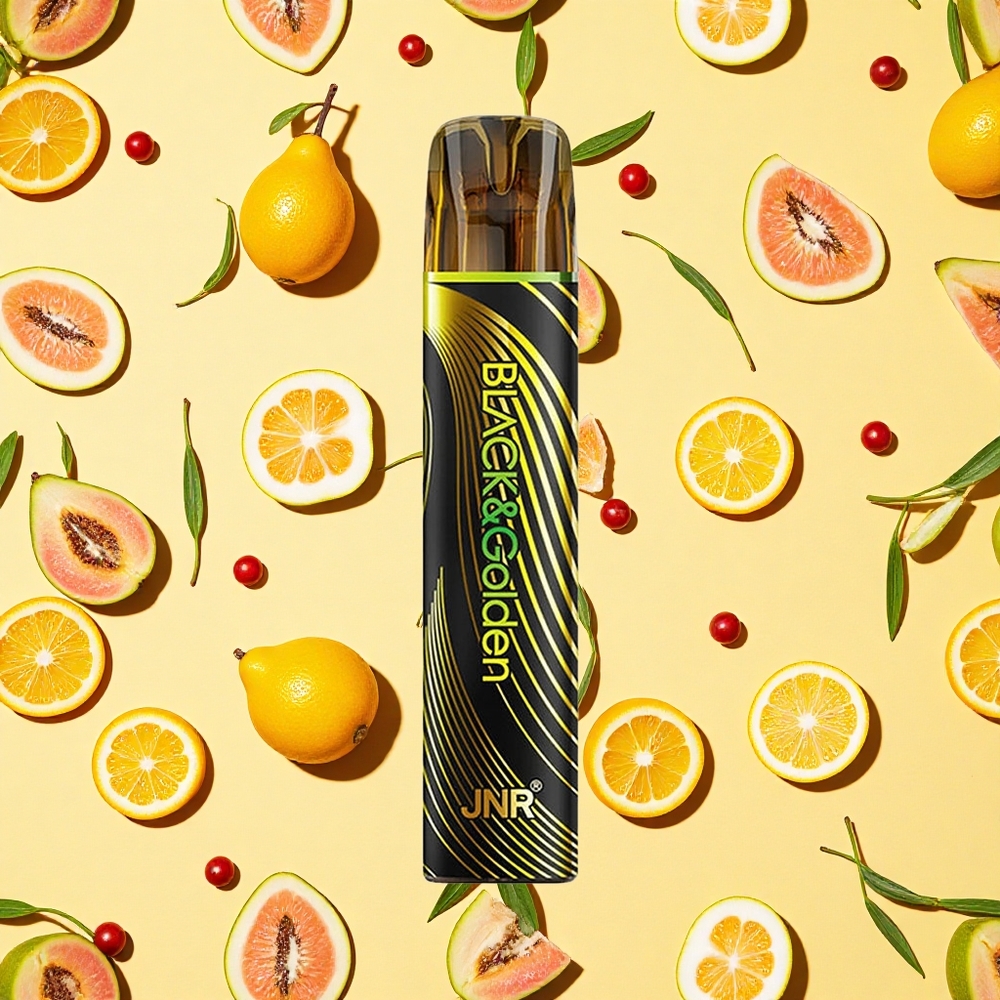 JNR BlackGolden 600+200 Puffs 550mAh Battery Capacity 2ml E-liquid 2 Nicotine Disposable Vape