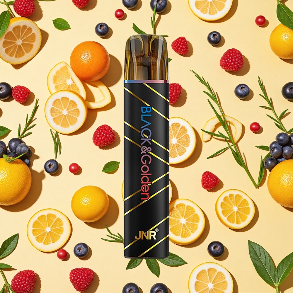 JNR BlackGolden 600+200 Puffs Disposable Vape Blueberry Sour Raspberry 550mAh Battery Capacity