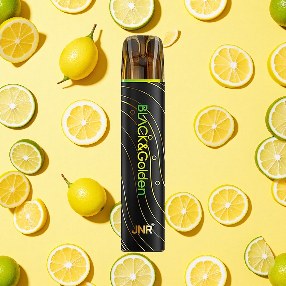 JNR BlackGolden 600+200 Puffs Lemon Lime 550mAh Battery Capacity 2ml E-liquid 2 Nicotine