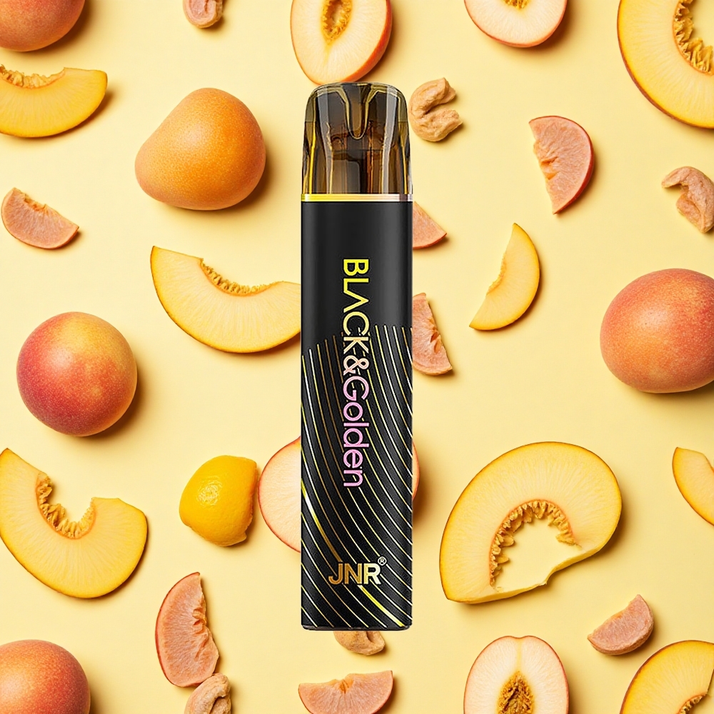 JNR BlackGolden 600+200 Puffs Peach Mango 550mAh Battery Capacity 2ml E-liquid 2 Nicotine