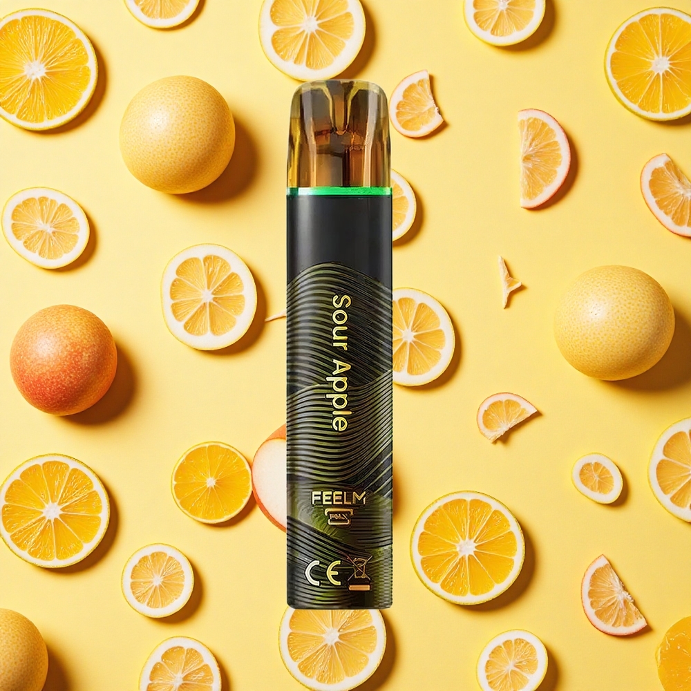 JNR BlackGolden 600+200 Puffs Sour Apple 2 Nicotine TPD 550mAh Battery Capacity