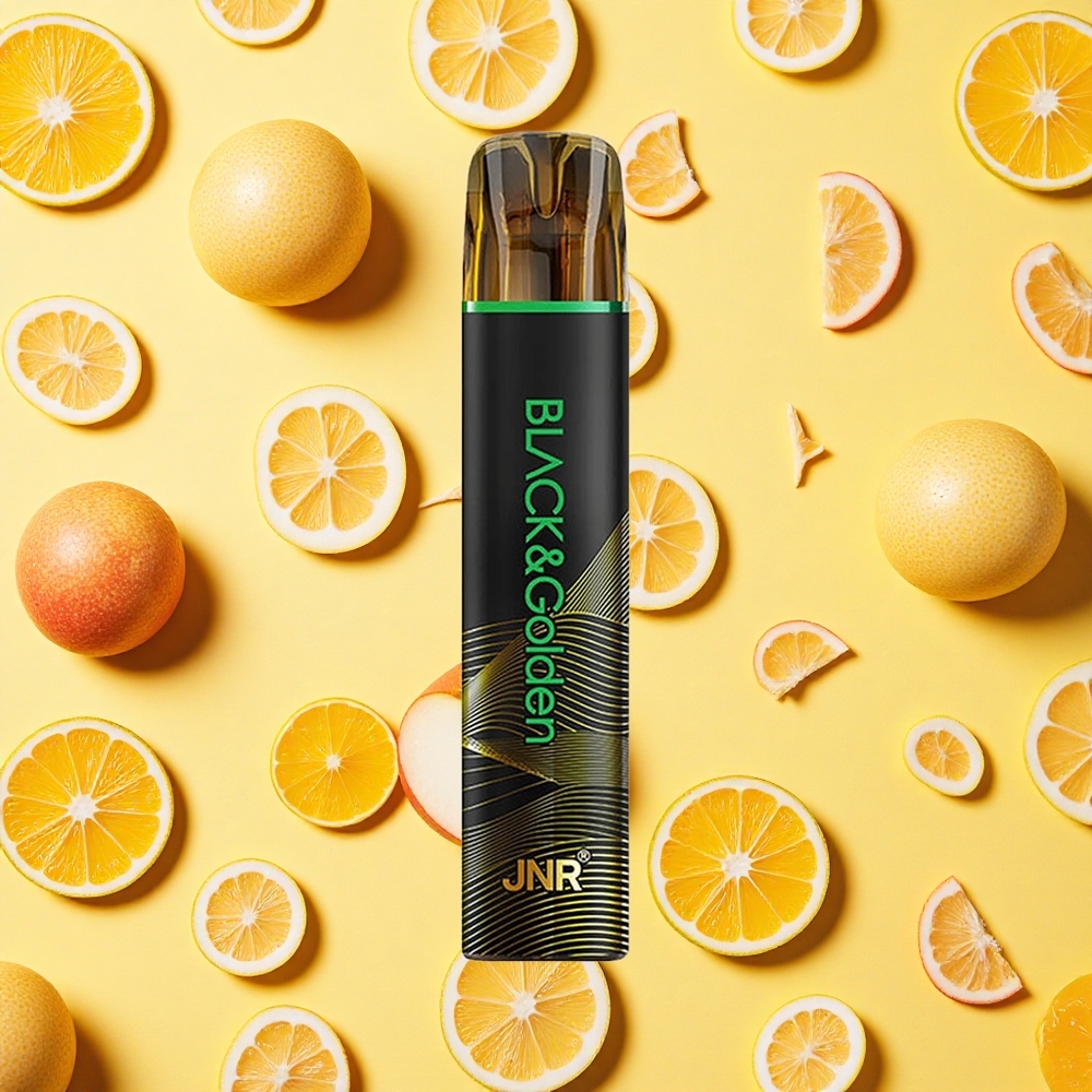 JNR BlackGolden 600+200 Puffs Sour Apple 2 Nicotine TPD 550mAh Battery Capacity