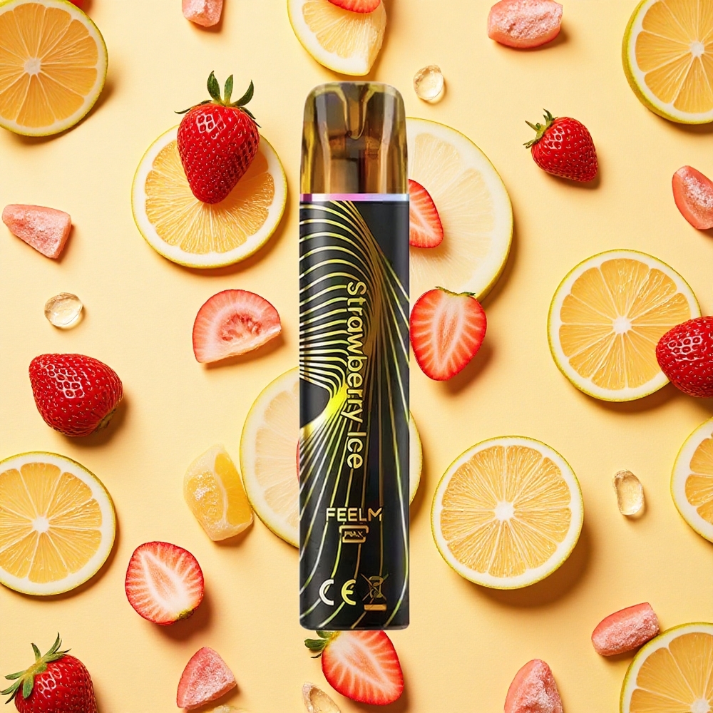 JNR BlackGolden 600+200 Puffs Strawberry Ice Disposable Vape 550mAh Battery Capacity 2 Nicotine