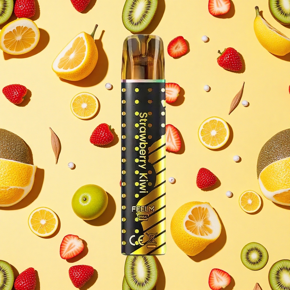JNR BlackGolden 600+200 Puffs Strawberry Kiwi Disposable Vape 550mAh Battery Capacity 2 Nicotine