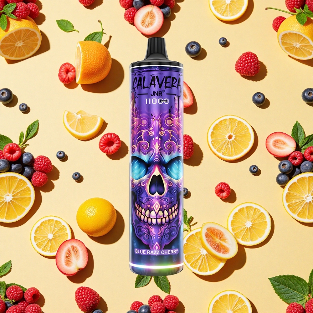 JNR Calavera 11000 Puffs Blue Razz Cherry 850mAh Battery Capacity 21ml E-liquid 10ohm