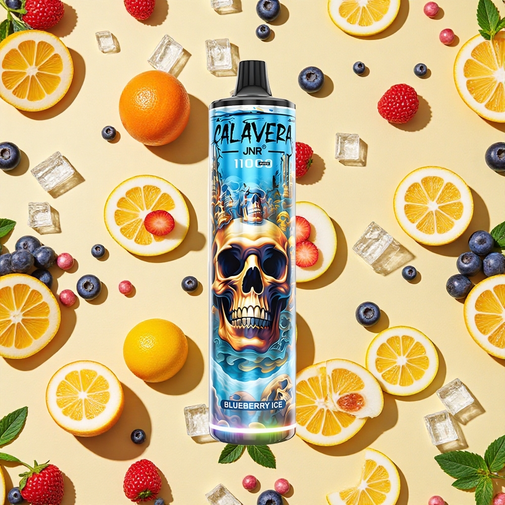 JNR Calavera 11000 Puffs Blueberry Ice 850mAh Battery Capacity 21ml E-liquid 10ohm Mesh Coil