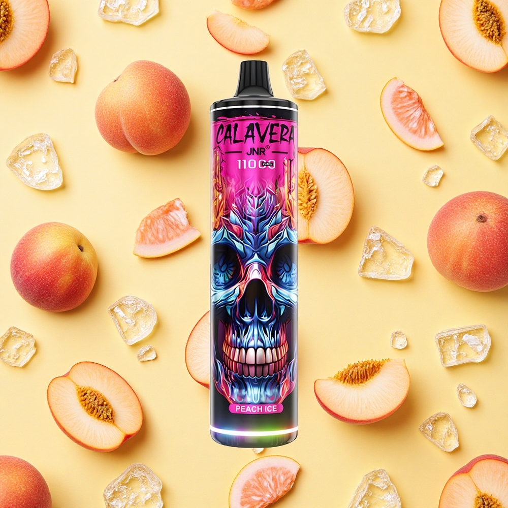 JNR Calavera 11000 Puffs Peach Ice 850mAh Battery Capacity 21ml E-liquid 10ohm Mesh Coil