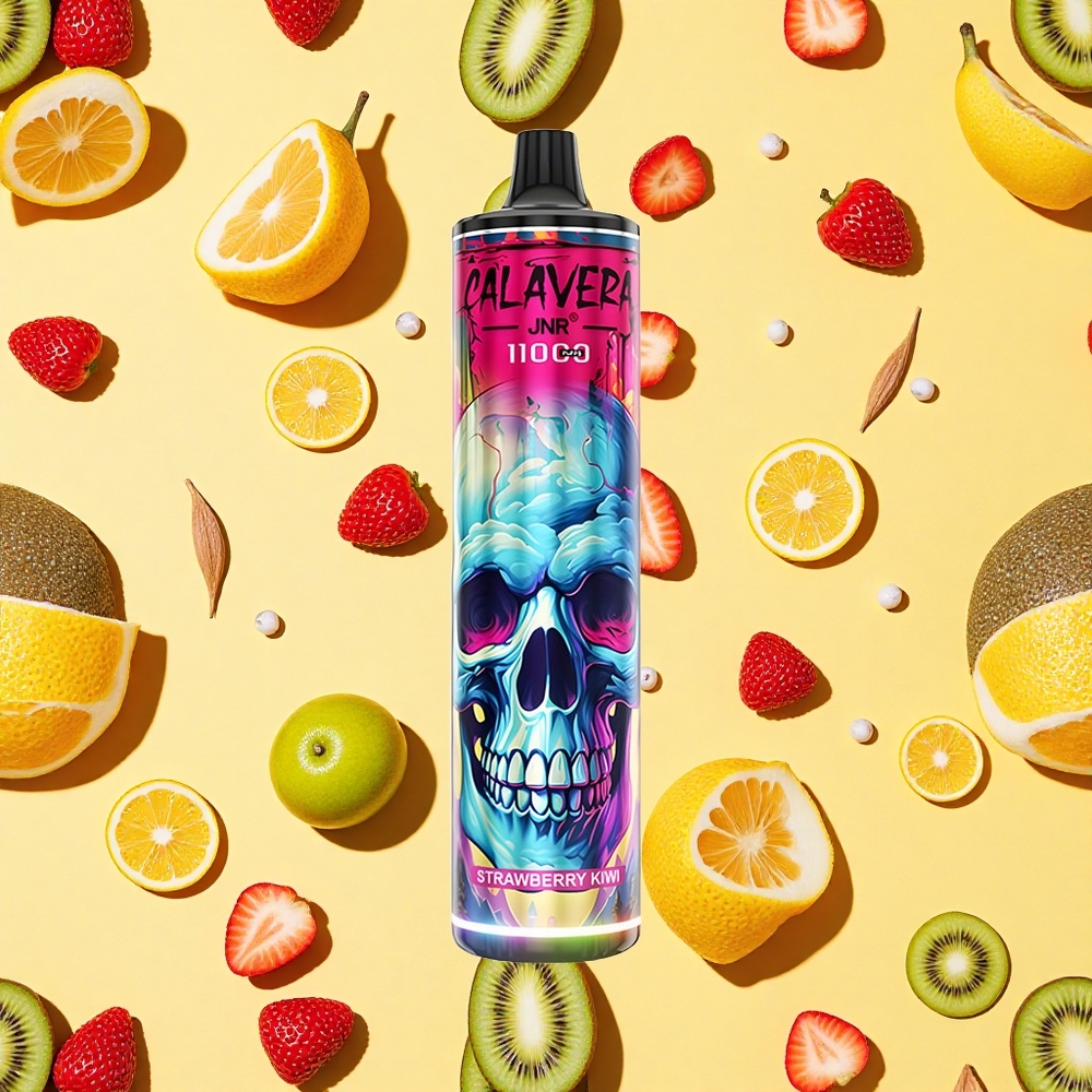 JNR Calavera 11000 Puffs Strawberry Kiwi 850mAh Battery Capacity 21ml E-liquid 10ohm Mesh Coil