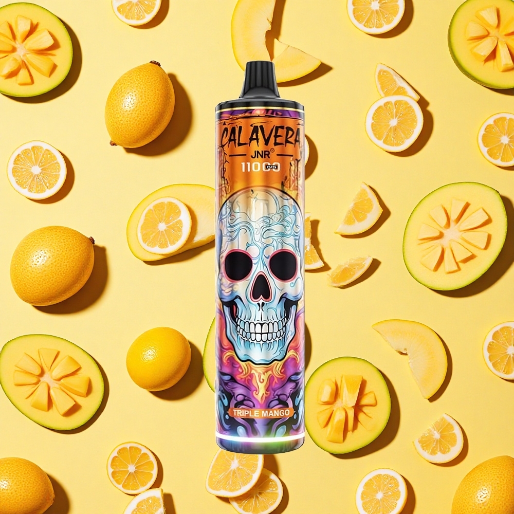 JNR Calavera 11000 Puffs Triple Mango 21ml E-liquid 5 Mesh Coil 850mAh Battery Capacity Type-C Charging